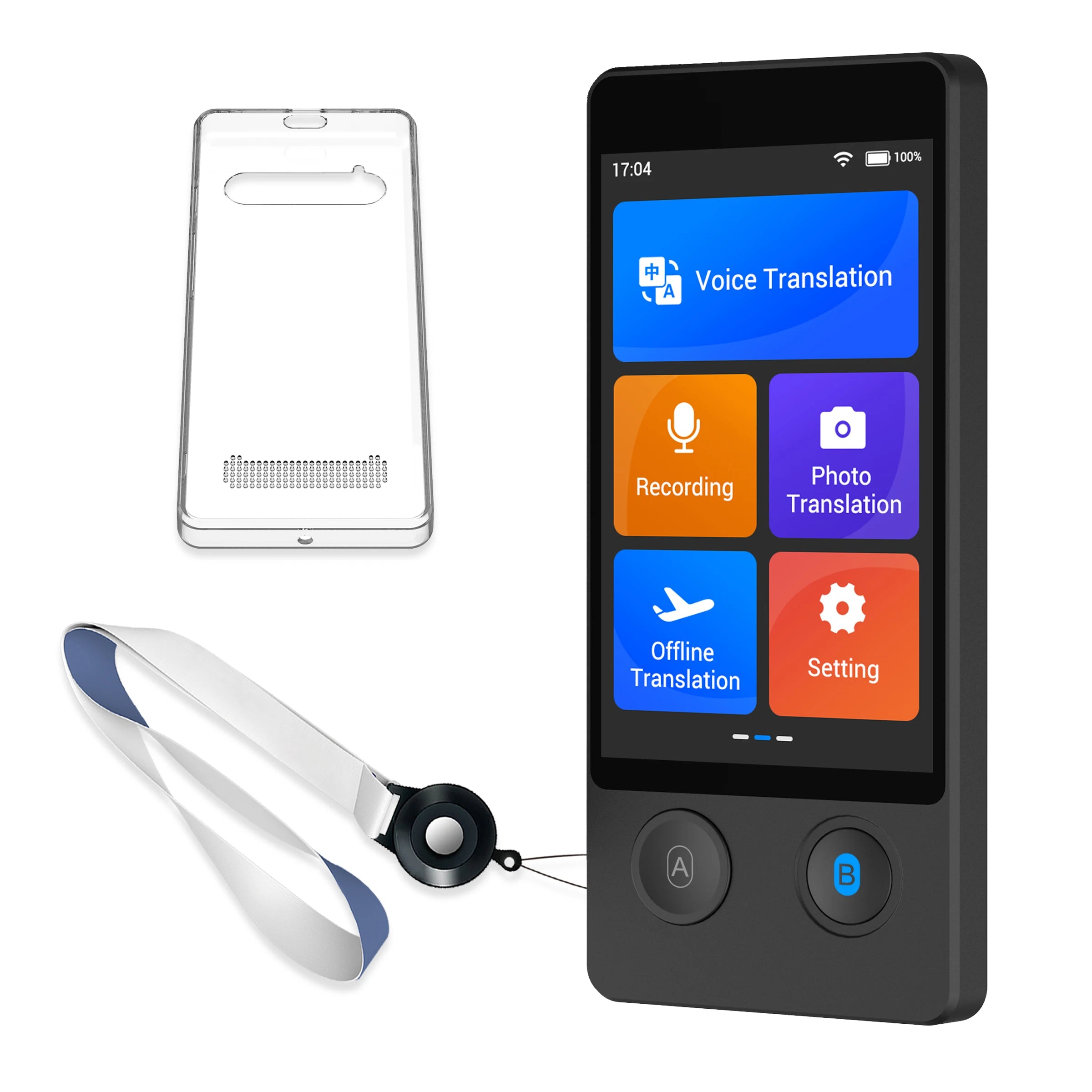 Wooask [W12] Translator Device,Real Time Language Translator, Instant Voice Offline Translator,for Travel Business Learning