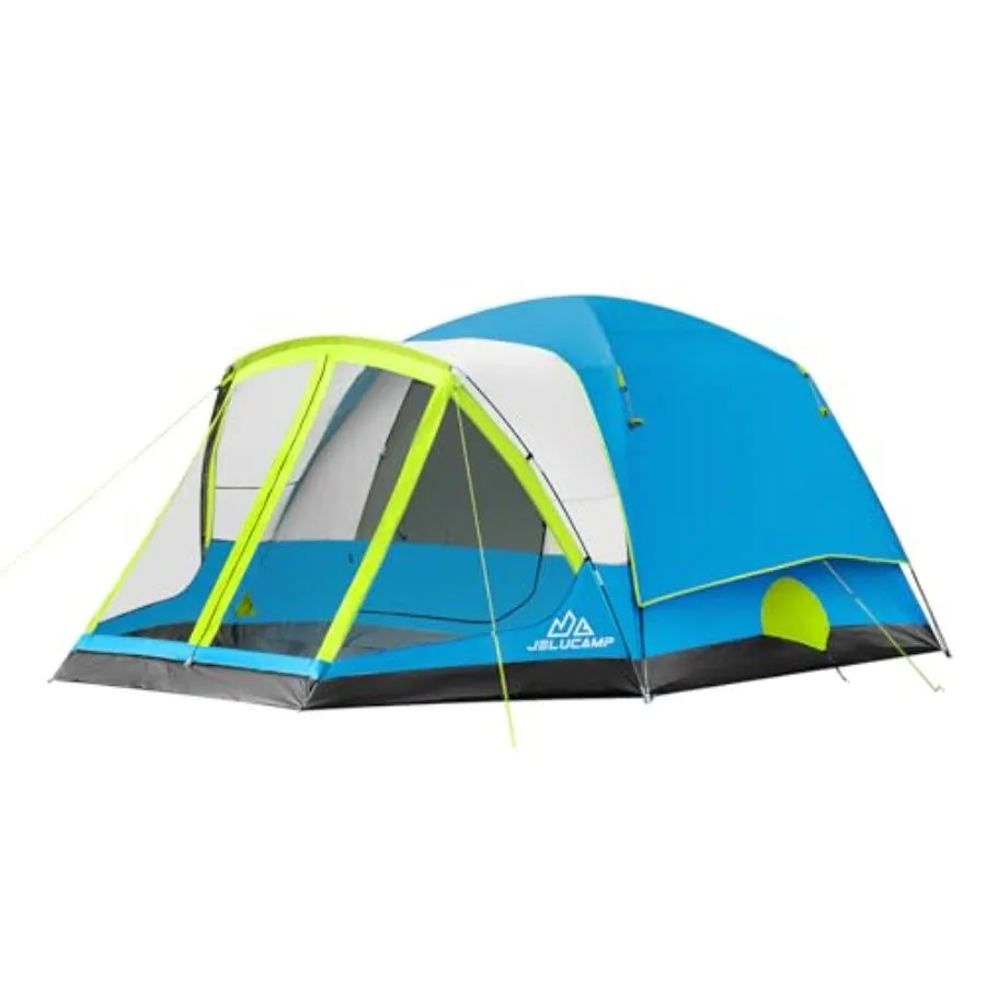 6 Person Large Waterproof Family Tents for Camping, Screened Camping Tent with Screen Porch, Bug-Free Relaxation & Easy Setup, I
