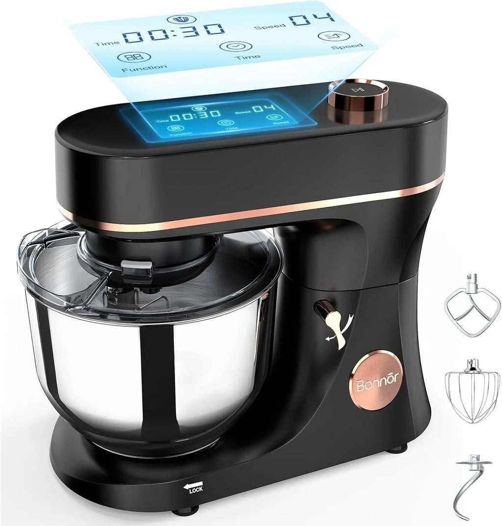 6QT Stand Mixer with LED Touchscreen, 11-Speed Tilt-Head Design, Stainless Steel Bowl and Accessories