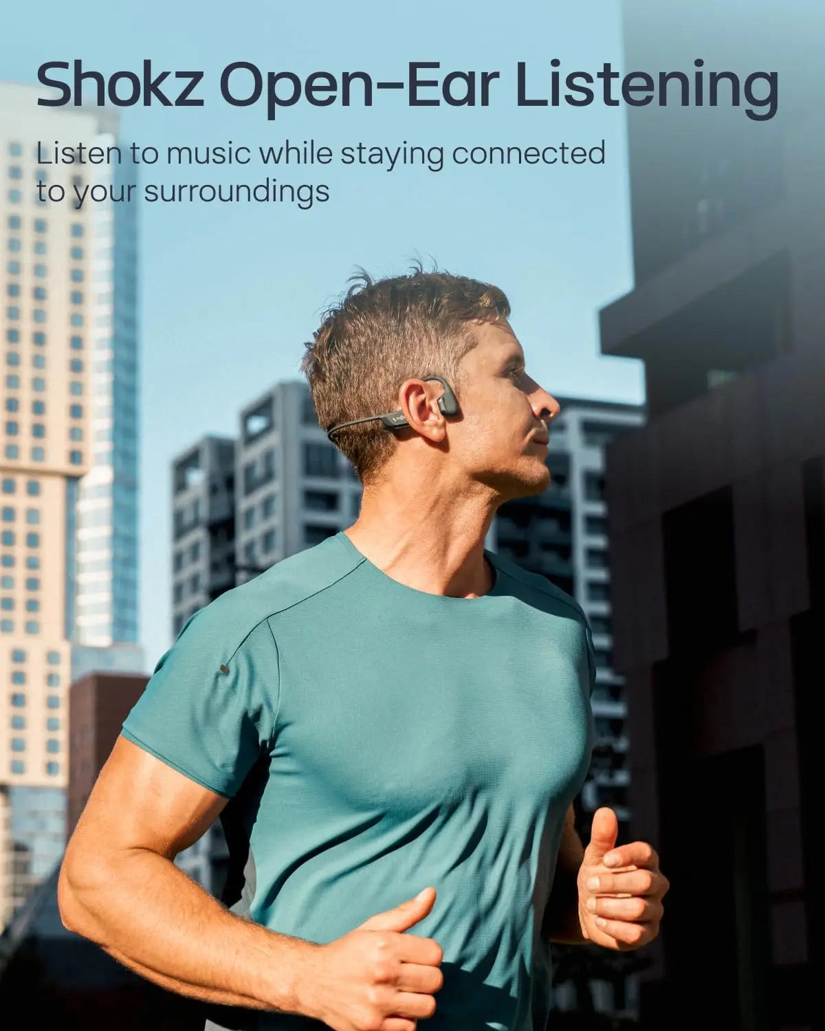 Open-Ear Bone Conduction Wireless Sport Headphones for Running and Workouts - Sweat Resistant, Deep Bass, Secure Fit