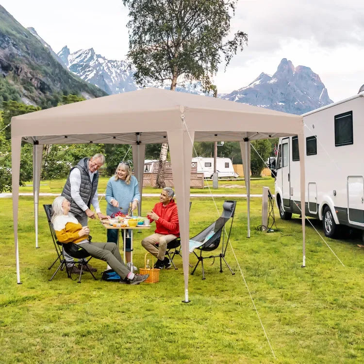 Portable Outdoor Shelter Tent, 11.5FT Hexagonal Pop-Up with Adjustable Height & Stylish Legs