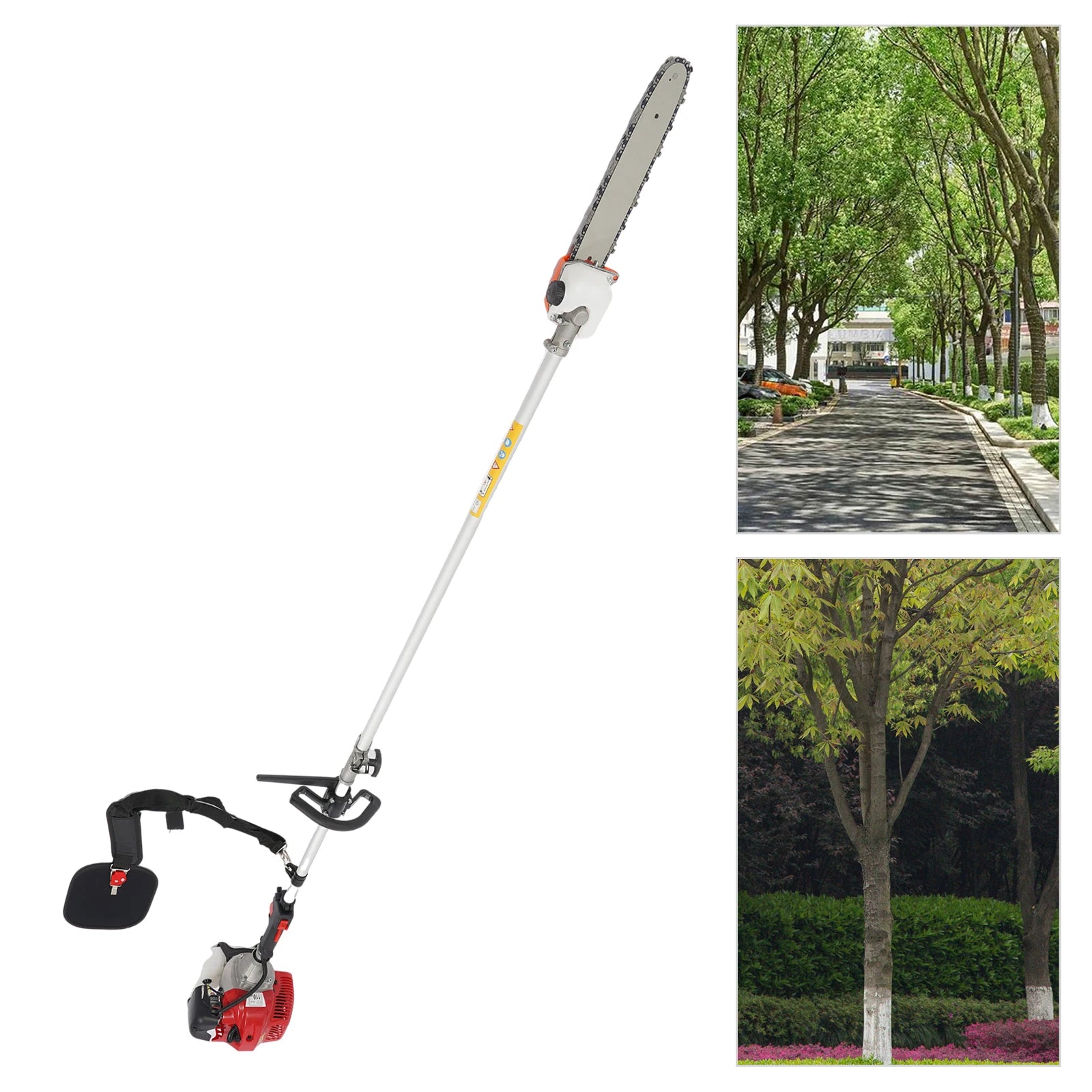 NEW 12"Gas Trimmer Saw Tree Trimmer Chainsaw Gas Powered Pole Saw Pruner Pruning Tree Branch Pruner Pruning Shears Tool