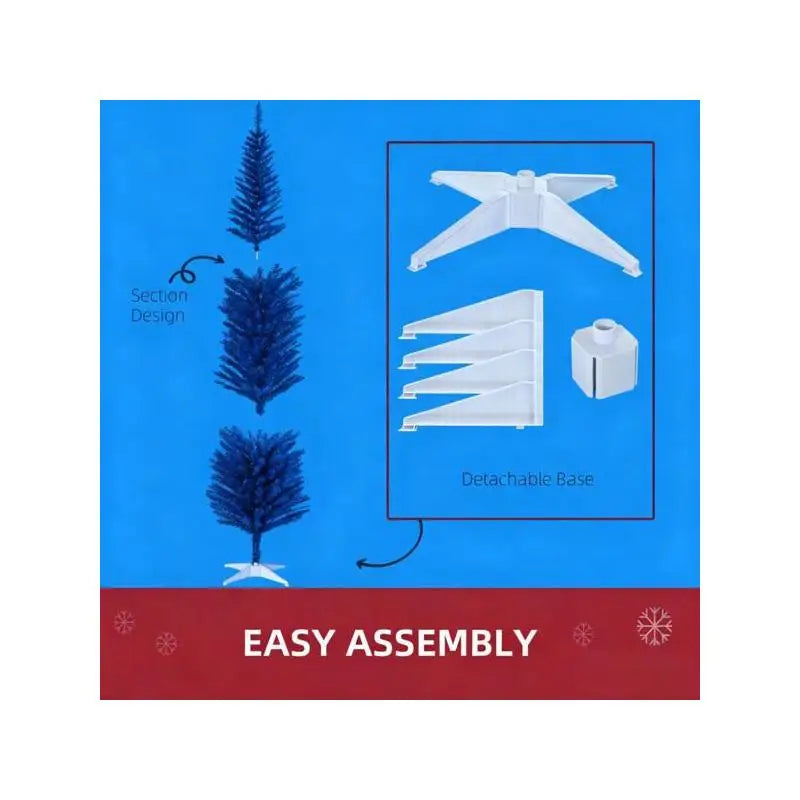 Decorated Christmas Tree with Realistic Branch Tips and Plastic Stand