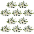 10 Pcs 16 inch Diameter White Fake Flower Rose Balls for Wedding Centerpieces Table Decorations Elegant Artificial Rose Arrange