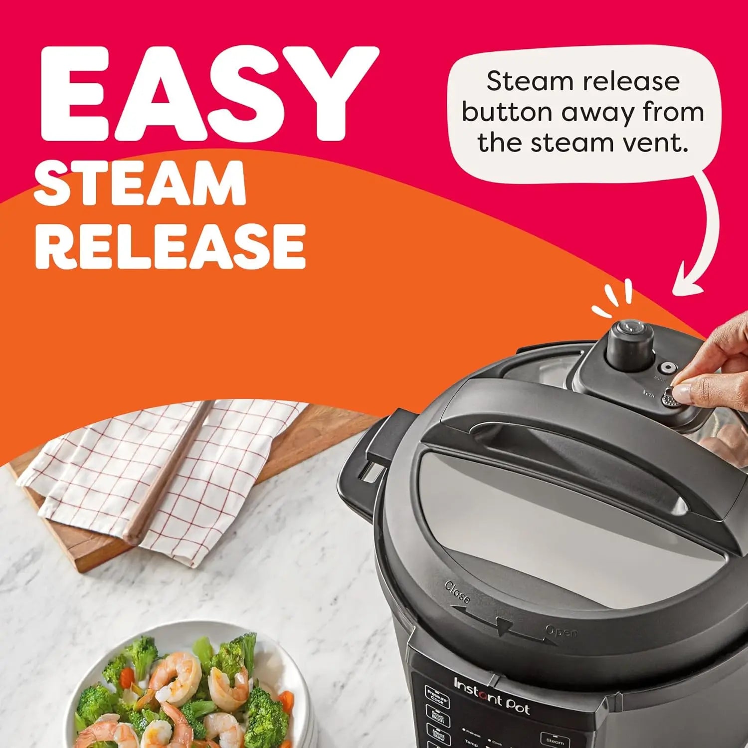 6QT 7-in-1 Multi-Cooker: Pressure Cook, Slow Cook, Sauté, Steam, Rice Maker & Warmer
