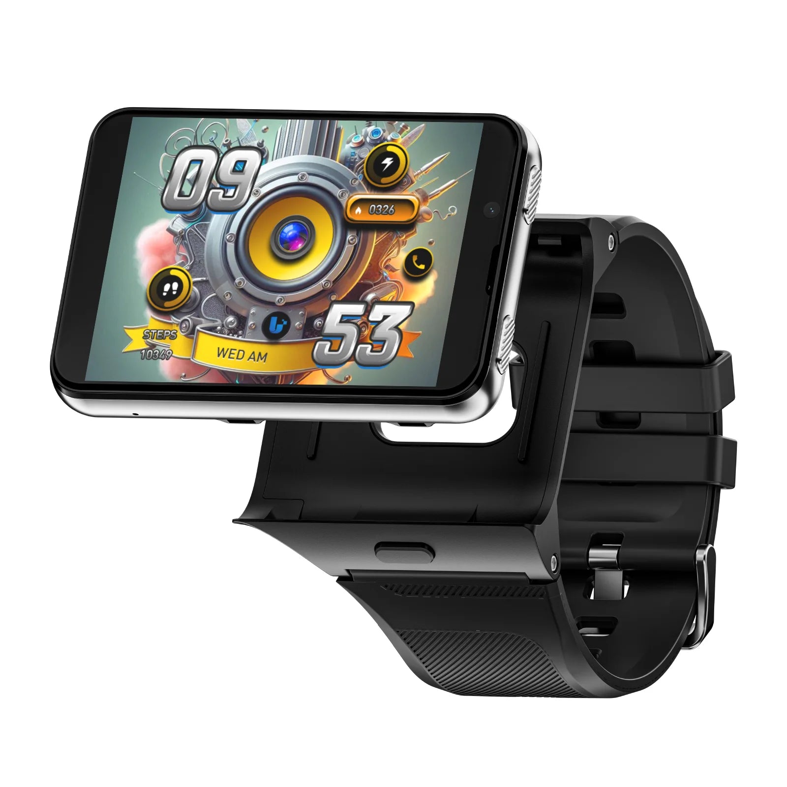 LOKMAT APPLLP MAX Detachable Strap Android Smart Watch Phone Wifi 4G Network Watch Dual Camera Video Calls Heart Rate Monitor