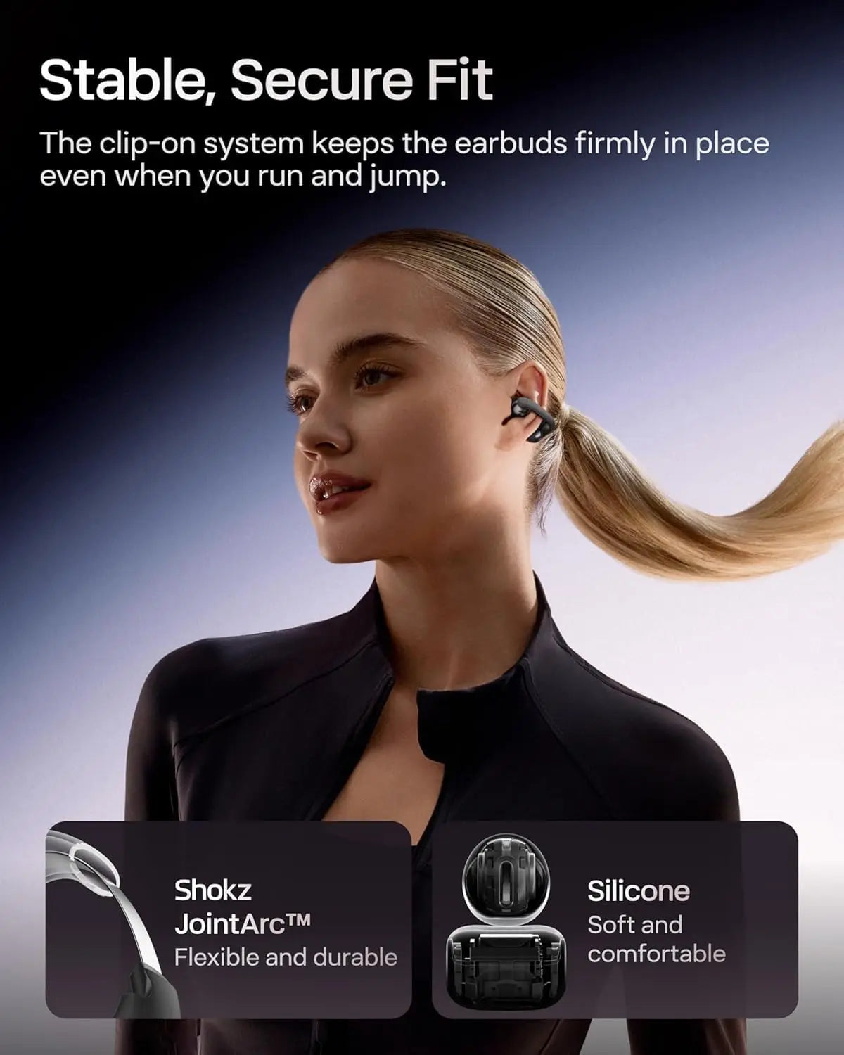 Open-Ear Clip-On Wireless Earbuds with Dolby Audio, 40H Playtime, Water Resistant, Fast Charging for Comfort and All-Day Wear