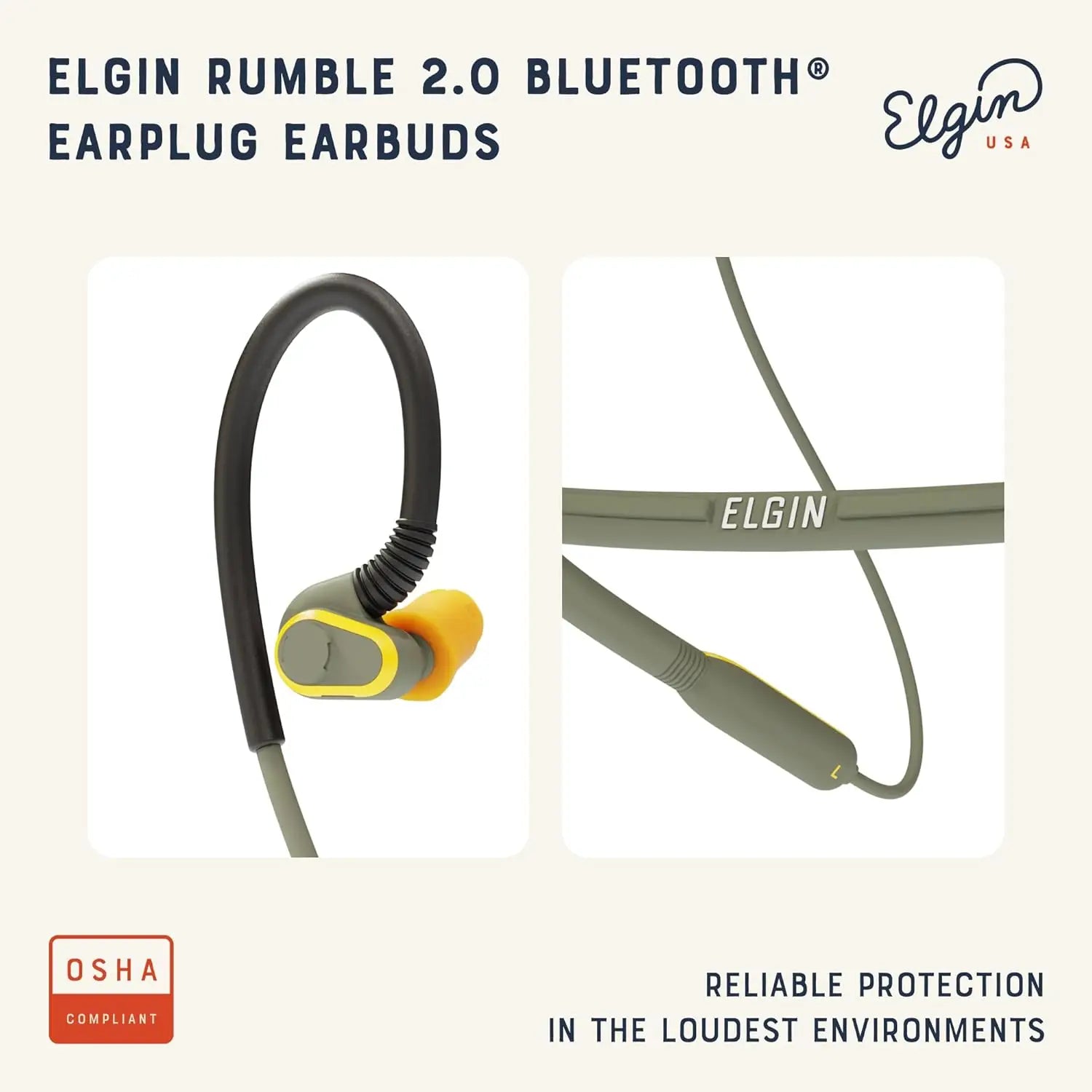 Bluetooth Earbuds with 31 dB Noise Reduction, IP67 Waterproof, 20-Hour Battery, Noise Canceling Mic for Work