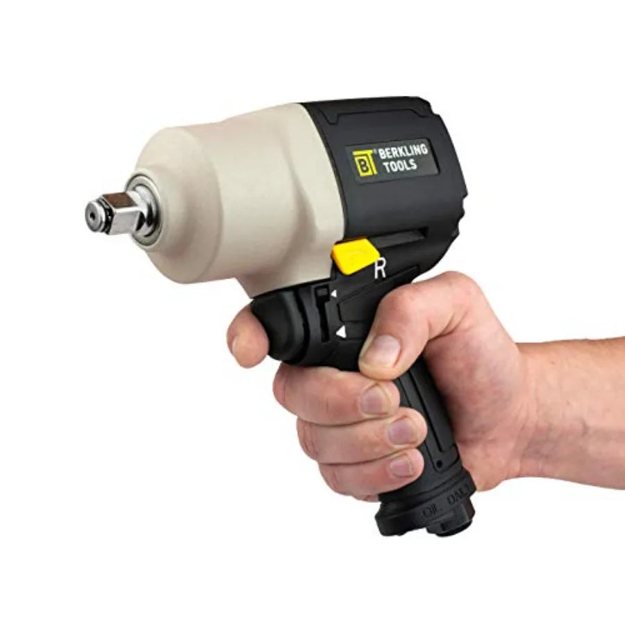 2463T 1/2" HEAVY DUTY Pneumatic Impact Wrench - Air Powered Twin Hammer Composite Handle
