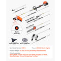 SucceBuy Gas Hedge Trimmer 2 Cycle Gas Power Handheld Hedge Trimmer Weed Eater with Protective Gear Set for Trimming Shrub Bush