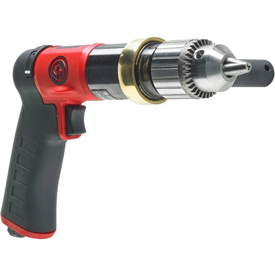 Pneumatic CP9789C Air Power Drill 1/2 Inch 13 mm with Keyed Chuck and Pistol Handle for Heavy-Duty Industrial Applicati