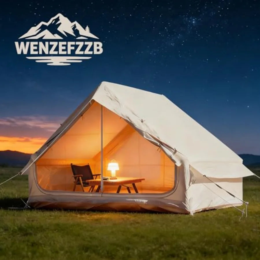 2025 Upgraded Waterproof Inflatable Camping Tent for 5-8 People No Assembly Needed Luxury Glamping House Oxford Fabric Inflatab