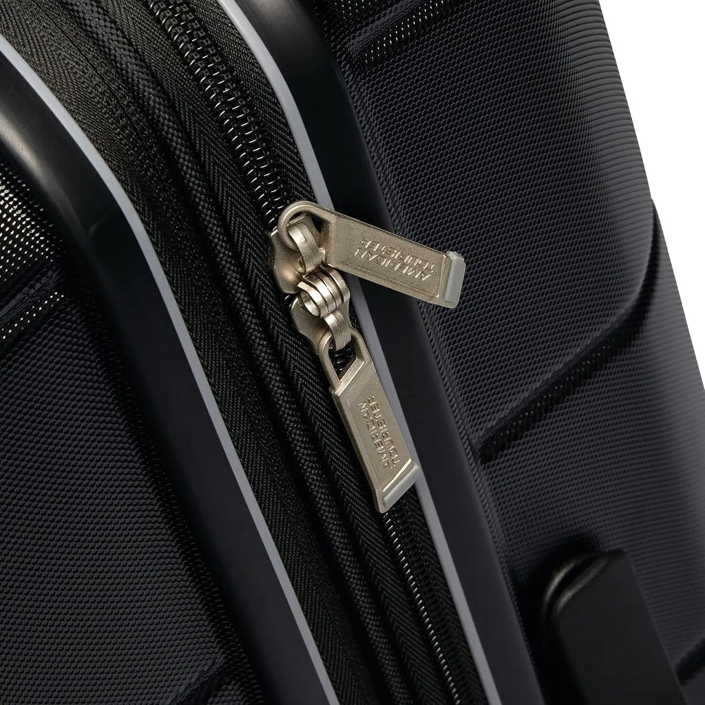 Expandable Hardside Luggage with Spinner Wheels, 24 Inch Jet Black Suitcase for Travel