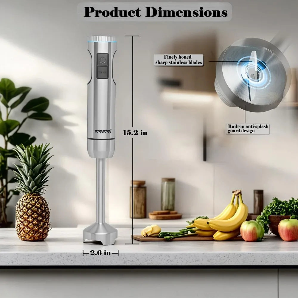 1000W 11 in 1 Handheld Immersion Blender Kit for Smoothie Juice Meat Milk Egg Dough Veg Potato