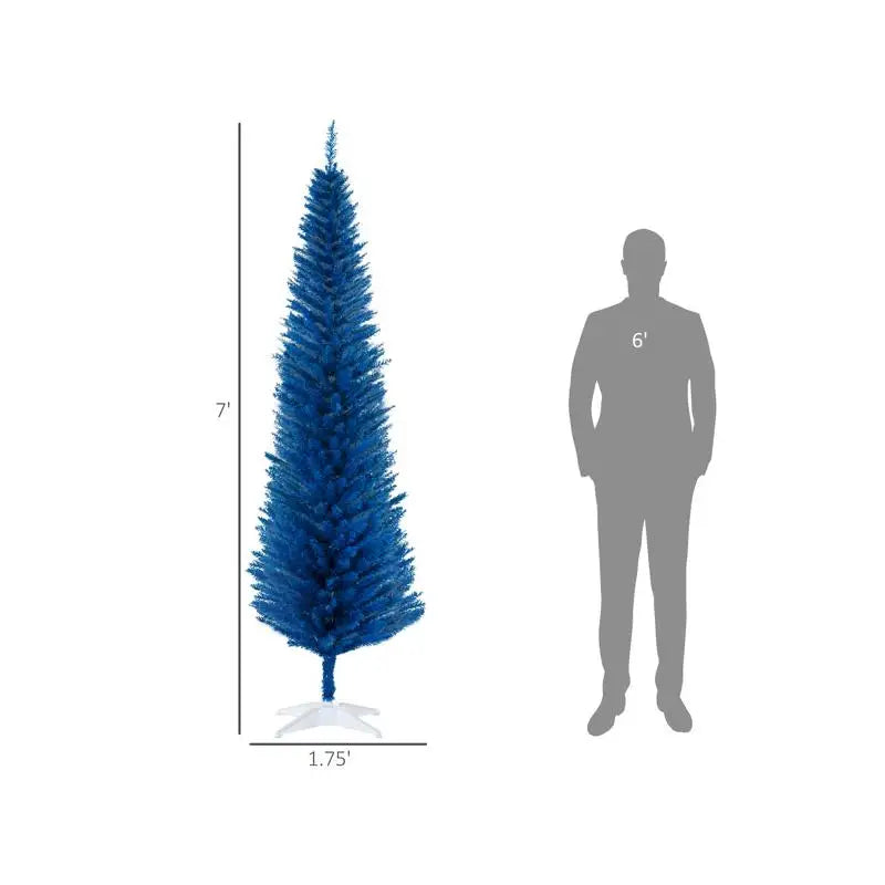 Decorated Christmas Tree with Realistic Branch Tips and Plastic Stand