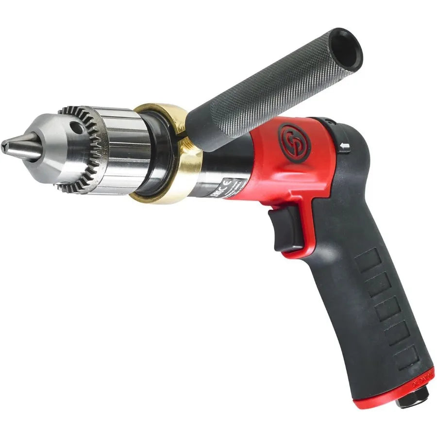 Pneumatic CP9789C Air Power Drill 1/2 Inch 13 mm with Keyed Chuck and Pistol Handle for Heavy-Duty Industrial Applicati
