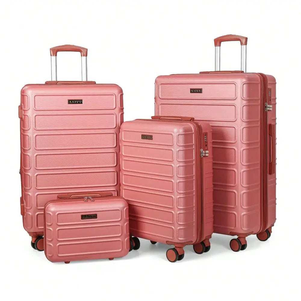 4Piece Expandable Luggage, ABS Travel Luggage Set With Dual Spinner Wheels, TSA Lock Hard Shell Durable Travel Bag Luggage Set 1