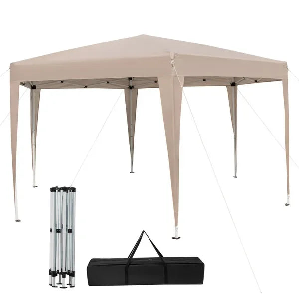 Portable Outdoor Shelter Tent, 11.5FT Hexagonal Pop-Up with Adjustable Height & Stylish Legs