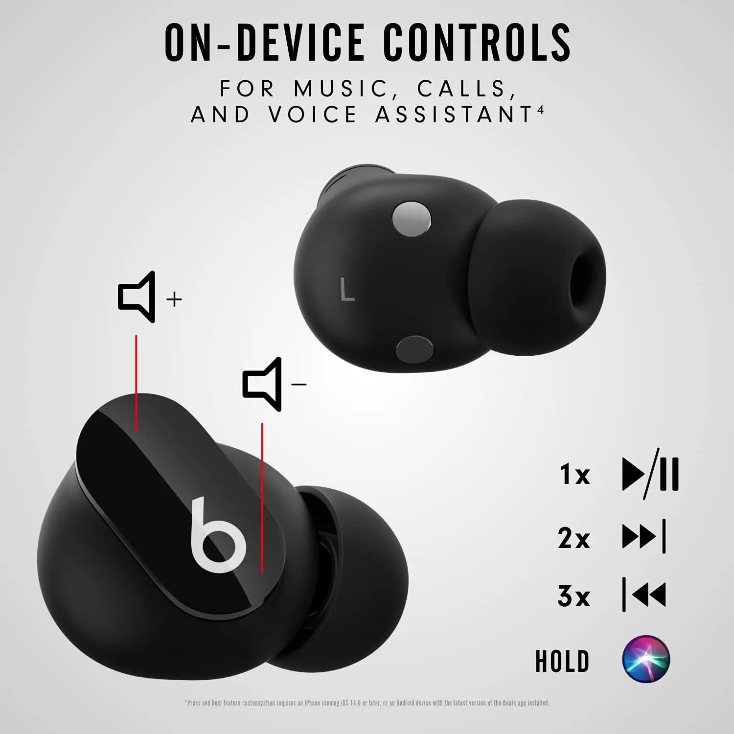 True Wireless Noise Cancelling Earbuds with IPX4 Rating, Sweat Resistant, Compatible with Apple & Android - Black