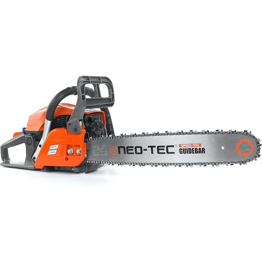 NEOTEC 20 Inch Chainsaw 62CC Power Chain Saws Gas Powered 2 Stroke Handed Petrol Gasoline Chain Saw for Cutting Wood Outdoor Ga