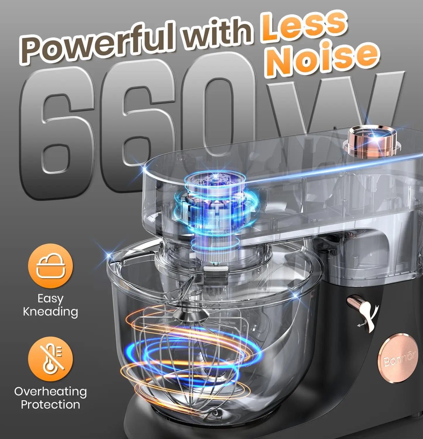 6QT Stand Mixer with LED Touchscreen, 11-Speed Tilt-Head Design, Stainless Steel Bowl and Accessories
