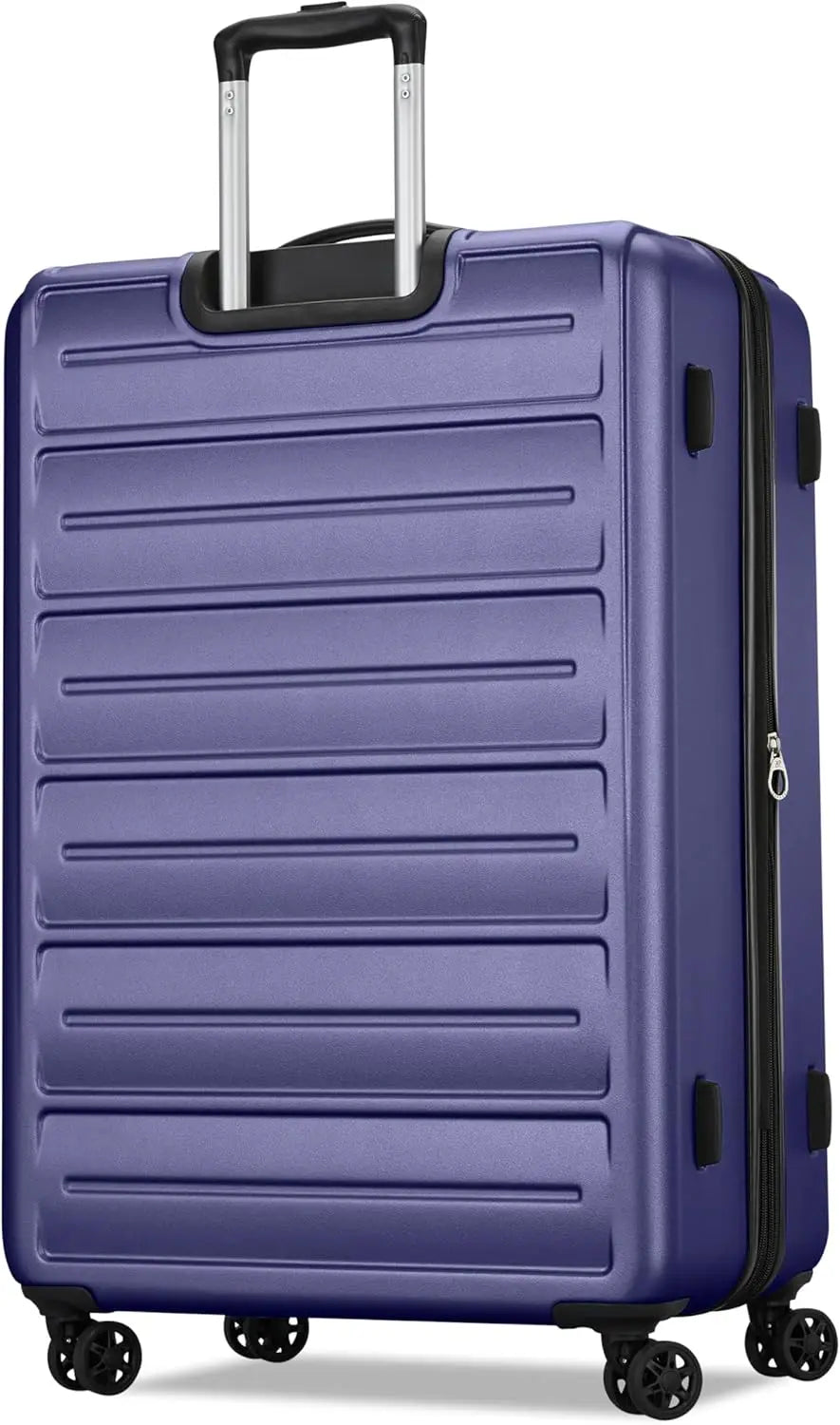 3-Piece Hardshell Luggage Set with 360° Spinner Wheels - Expandable Suitcases for Extended Travel - Dusk Purple