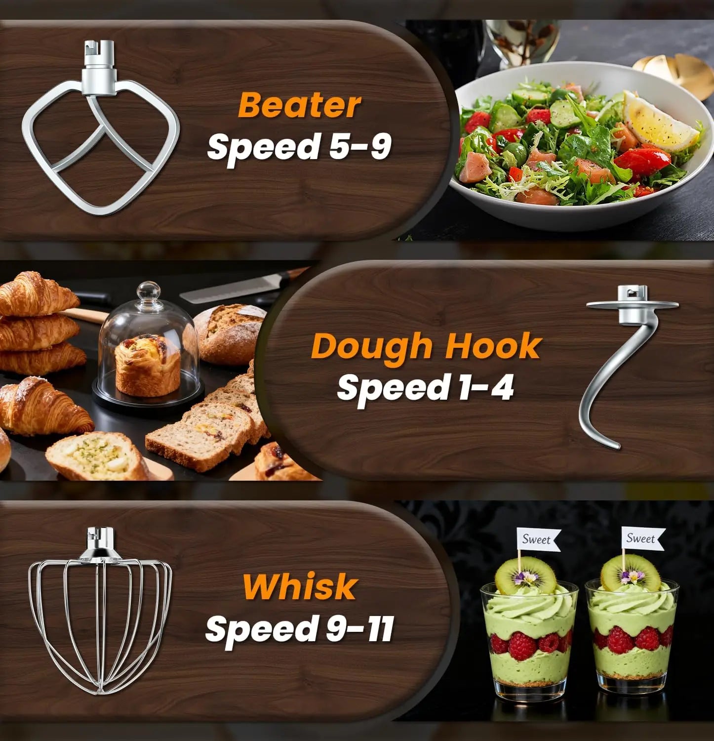 6QT Stand Mixer with LED Touchscreen, 11-Speed Tilt-Head Design, Stainless Steel Bowl and Accessories