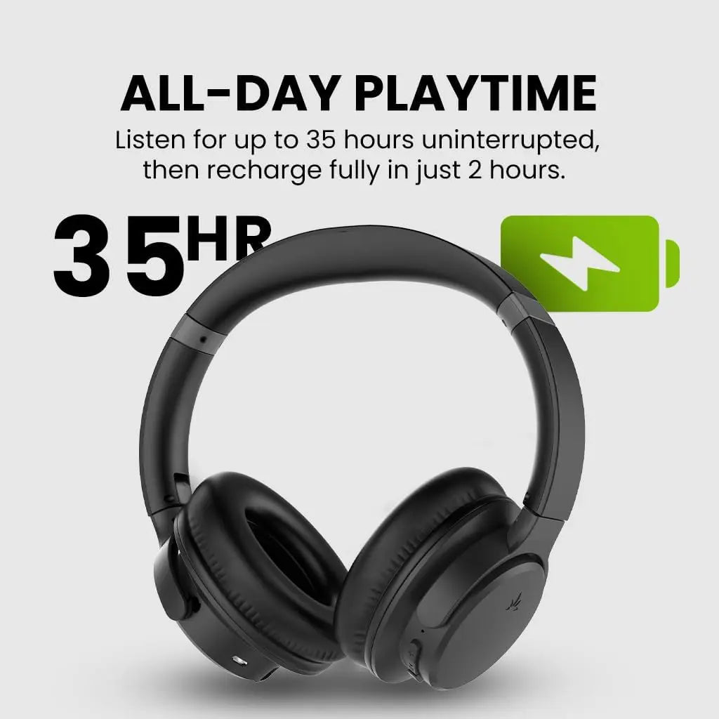 Wireless TV Headphones for Seniors, Easy Setup with Charging Dock, 35H Play Time, Works with Optical/AUX/Bluetooth