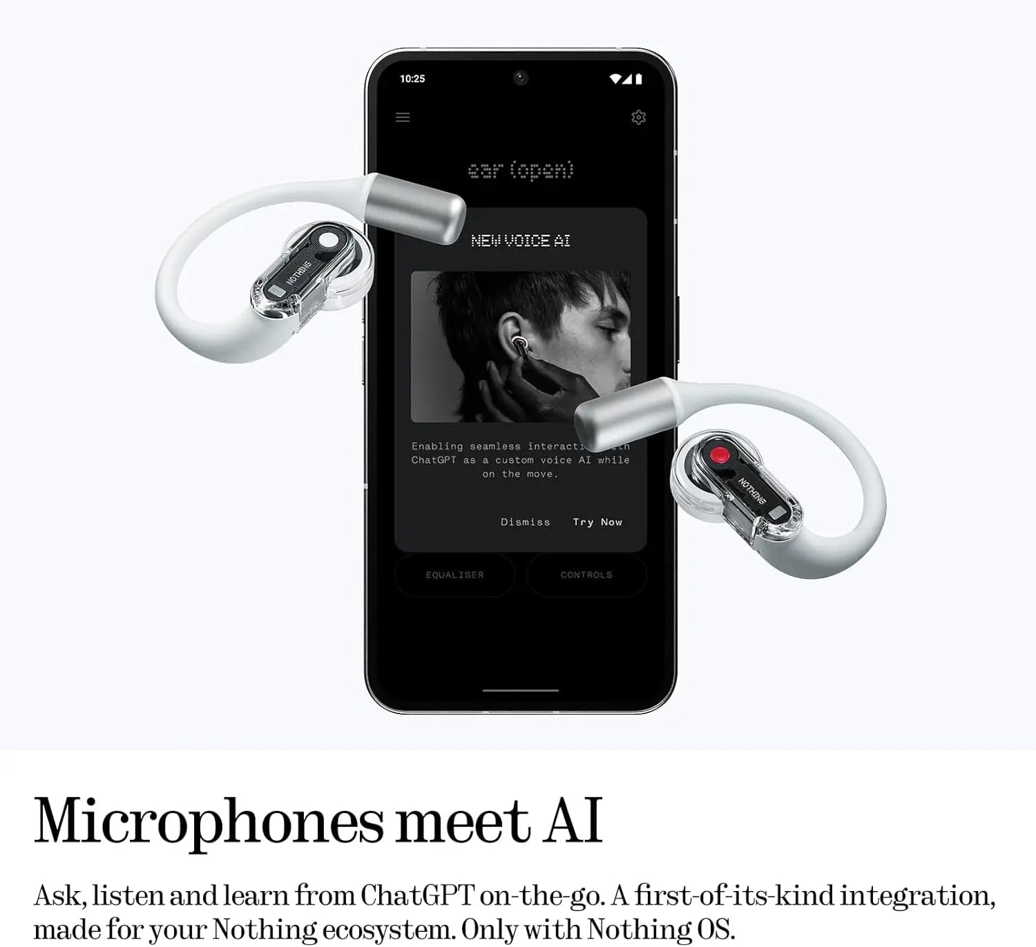 Lightweight Open-Ear Bluetooth Earbuds with Adjustable Hooks, Clear Calls, Fast Charging & 30-Hour Playback