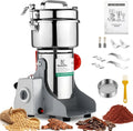 Electric Grain Mill Grinder - 800g, 110V, 3000W for Kitchen, Household, Commercial Use to Crush Grains, Spices, Herbs
