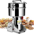 2000g High-Speed Electric Grain Mill Grinder for Kitchen, Stainless Steel Flour Nut Wheat Corn Herbs Spices Dry Grinding