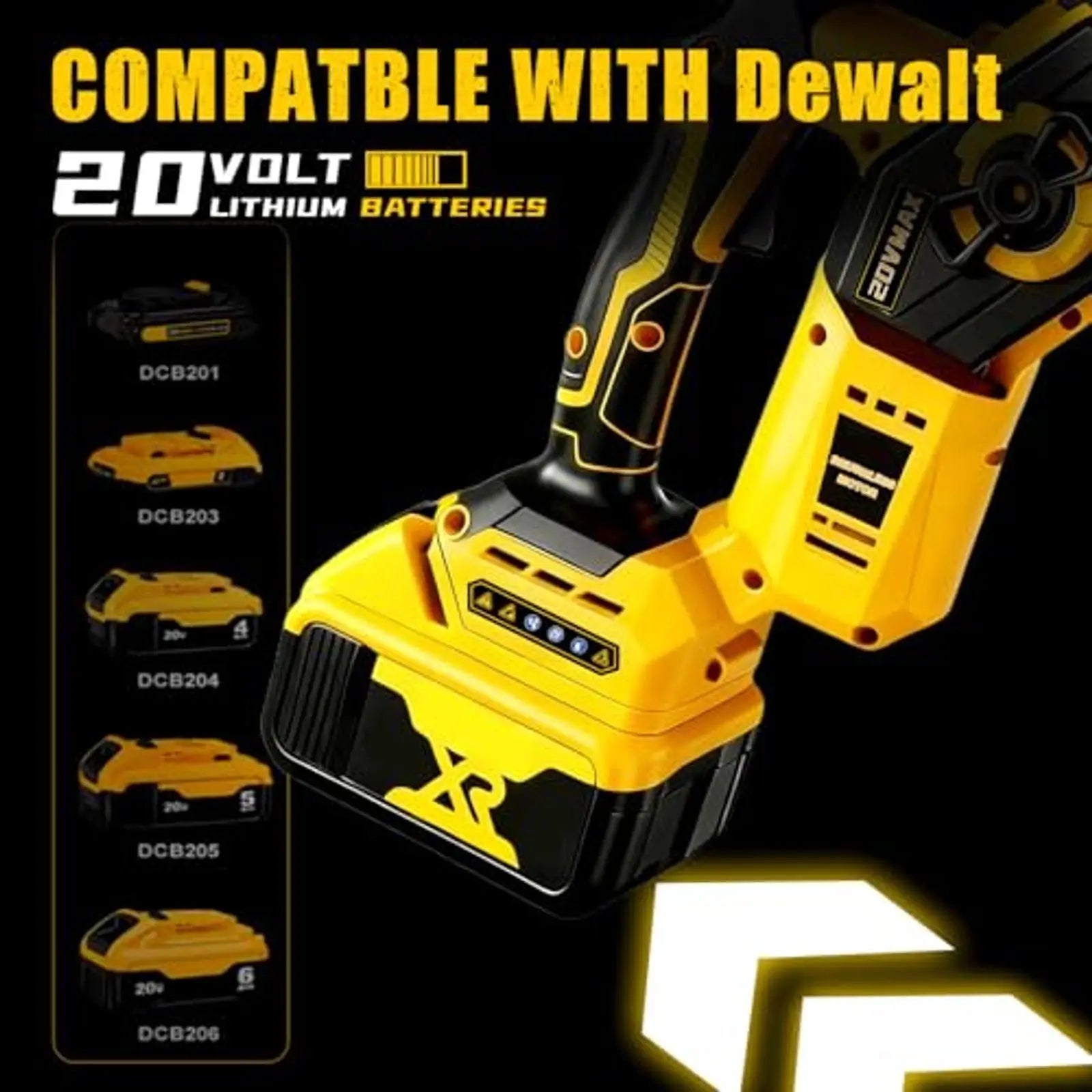 Cordless Brushless Chainsaw 8 Inch – for 20V MAX Battery, Upgraded 2026 with Oiling System & Chain Brake, 4.0Ah Battery for Wood