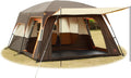 Large Family Cabin Tent with 2 Rooms, 3 Doors & Windows, Waterproof for Outdoor Camping and Picnics