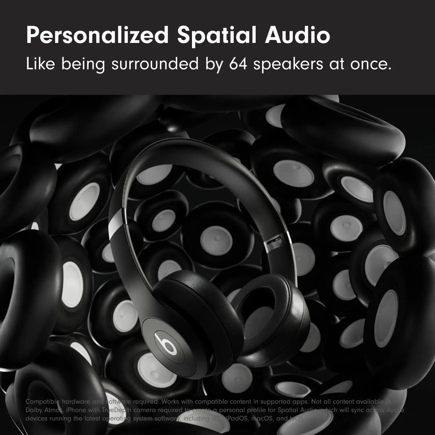 Wireless On-Ear Headphones with 50-Hour Battery, Lightweight Comfort, Balanced Sound for Apple & Android - Matte Black