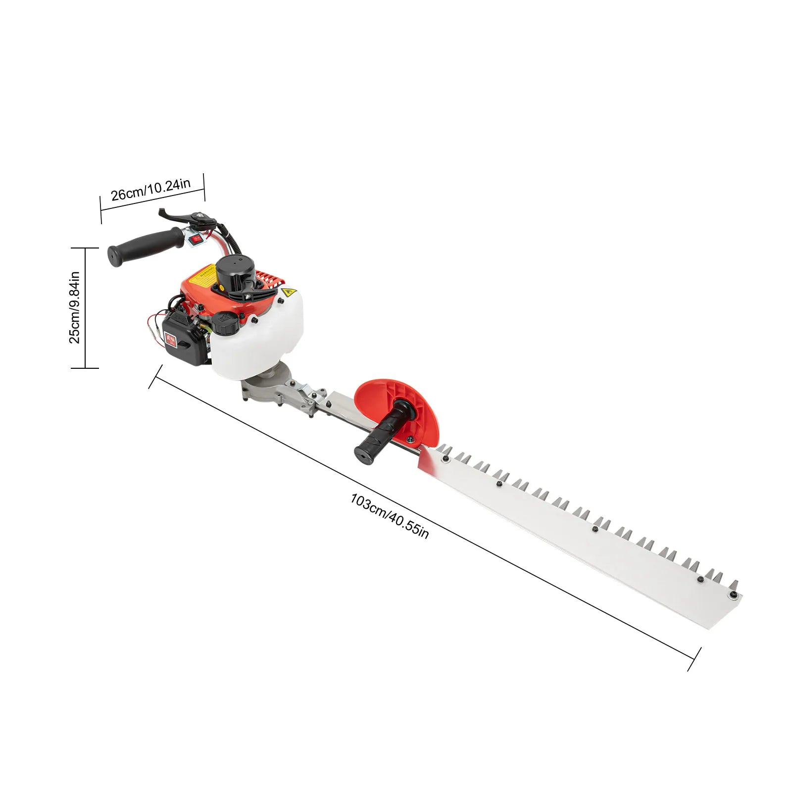 22.5CC 2-Stroke Single Blade Brush Cutter, Gas Powered Grass Trimmer with Shoulder Strap, Professional Gardening Tool