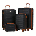 4Piece Expandable Luggage, ABS Travel Luggage Set With Dual Spinner Wheels, TSA Lock Hard Shell Durable Travel Bag Luggage Set 1