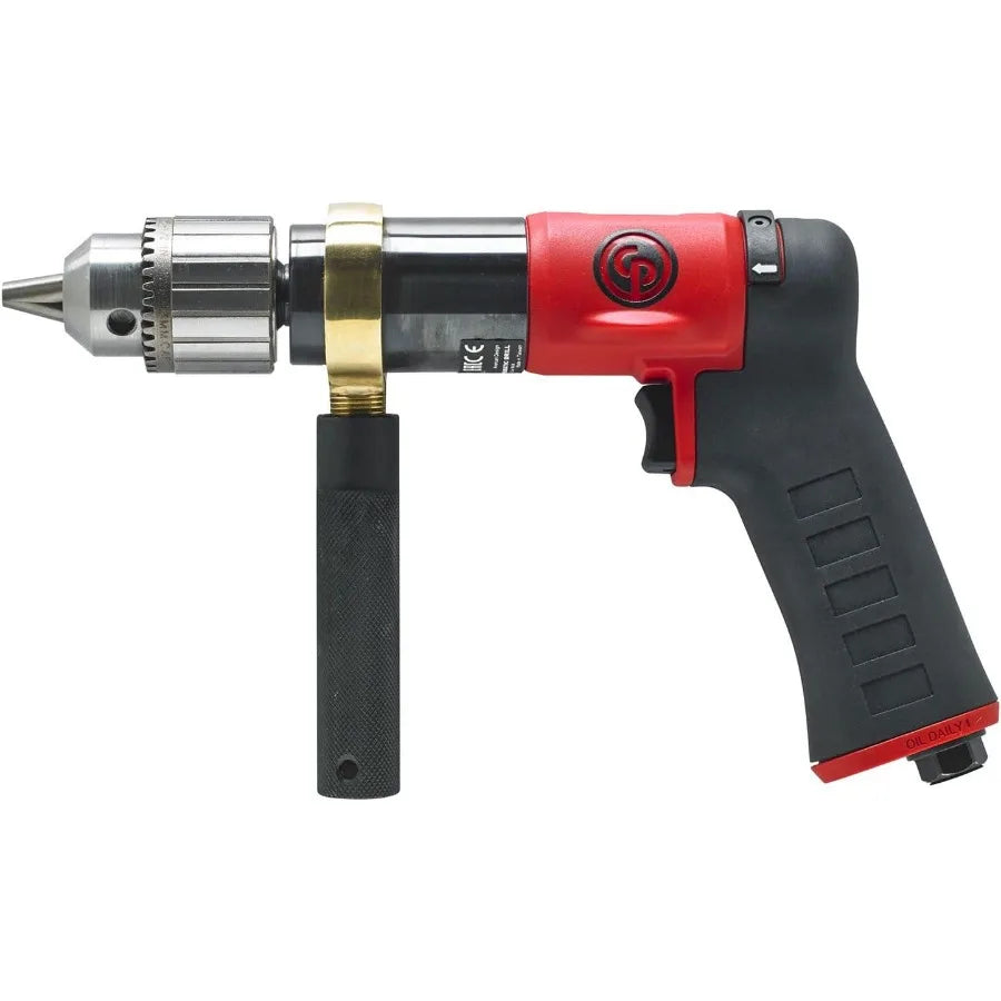 Pneumatic CP9789C Air Power Drill 1/2 Inch 13 mm with Keyed Chuck and Pistol Handle for Heavy-Duty Industrial Applicati