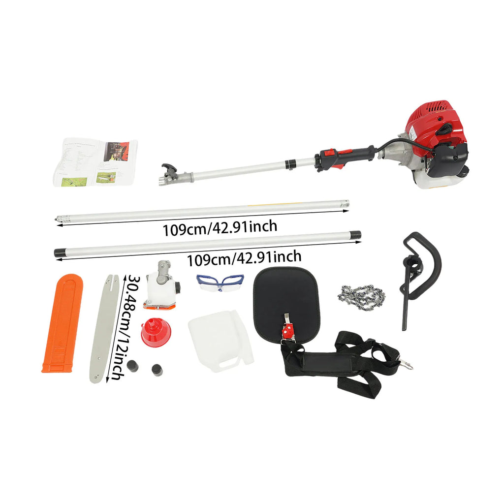 NEW 12"Gas Trimmer Saw Tree Trimmer Chainsaw Gas Powered Pole Saw Pruner Pruning Tree Branch Pruner Pruning Shears Tool