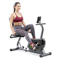 Magnetic Recumbent Exercise Bike for Home and Home Gym with Digital Monitor and Quick Adjustable Seat in Black High Stability a
