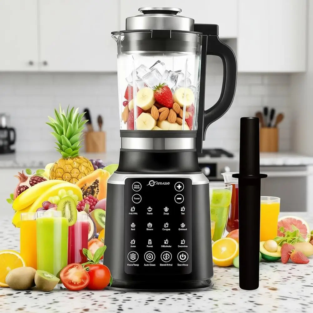 59oz Glass Blender with Tamper, 1500W High Speed, Adjustable Speeds, 14 Presets, Auto Clean Blender