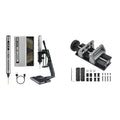 5-Speed Mini Electric Drill Pen with Benchtop Drill Press and AM ARROWMAX Precision Double-Ended Mini Bench Vise