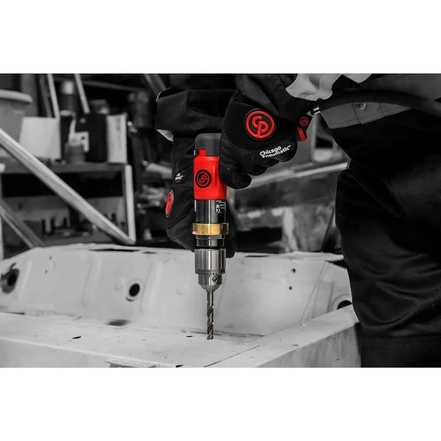 Pneumatic CP9789C Air Power Drill 1/2 Inch 13 mm with Keyed Chuck and Pistol Handle for Heavy-Duty Industrial Applicati