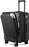 20 Inch Expandable Hard Shell Carry-on Luggage with Front Compartment, Lightweight Suitcase for Airplane Travel, TSA Lock