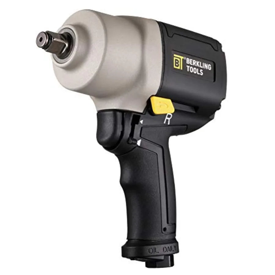 2463T 1/2" HEAVY DUTY Pneumatic Impact Wrench - Air Powered Twin Hammer Composite Handle