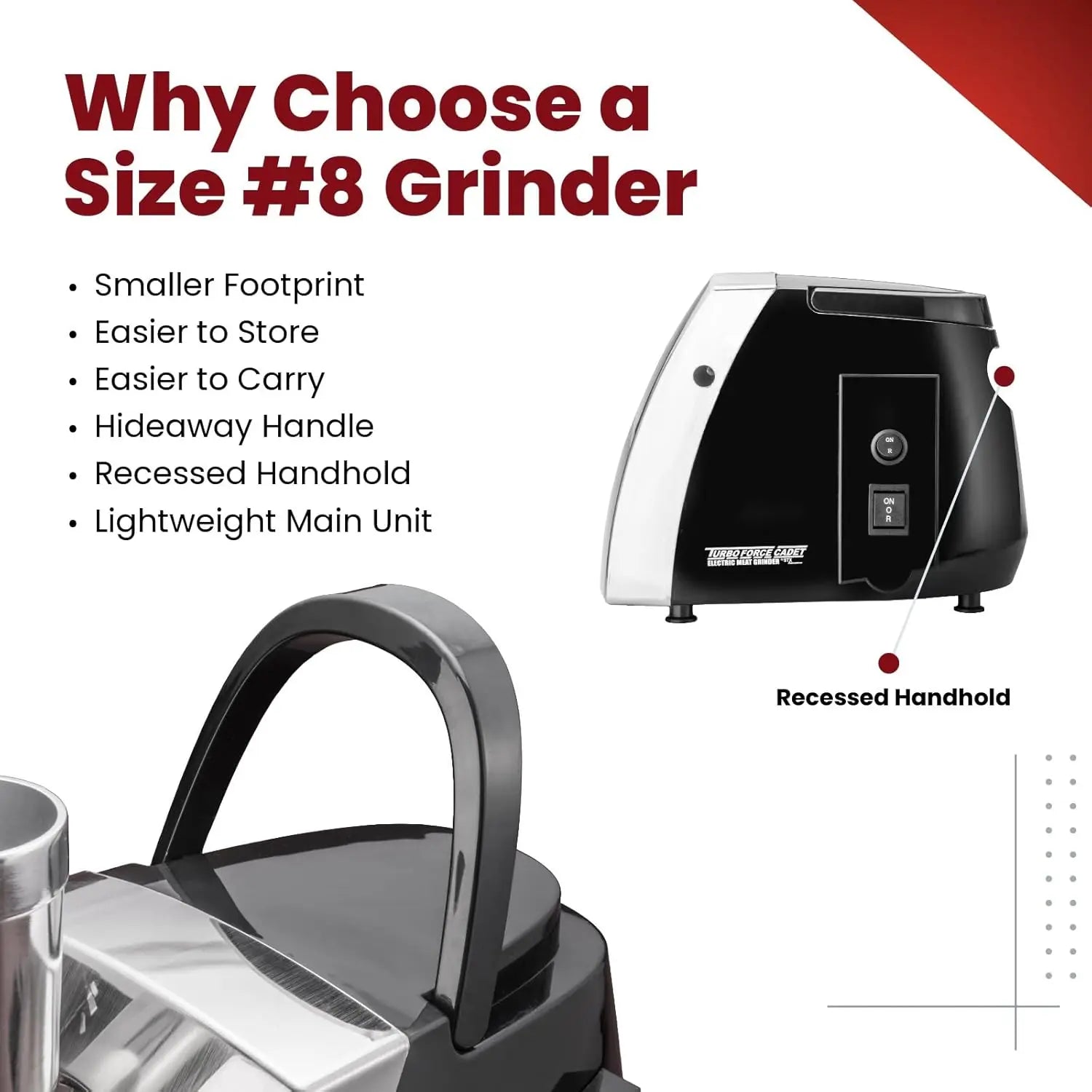 Electric Meat Grinder with Slicer, Shredder, and Sausage Stuffer - 6-in-1 Home Kitchen Appliance