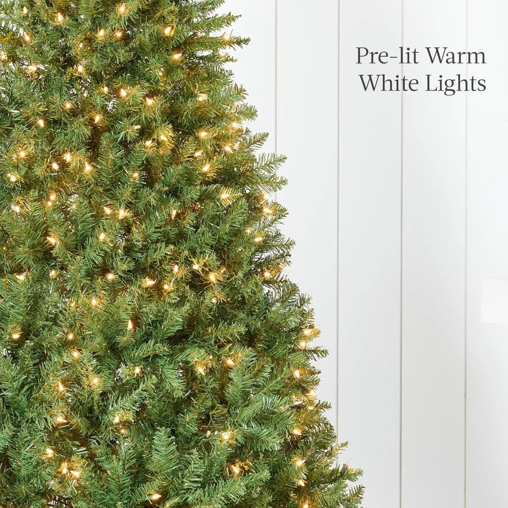 6ft Pre-lit Artificial Full Fir Lighted Holiday Decoration with Warm White Lights