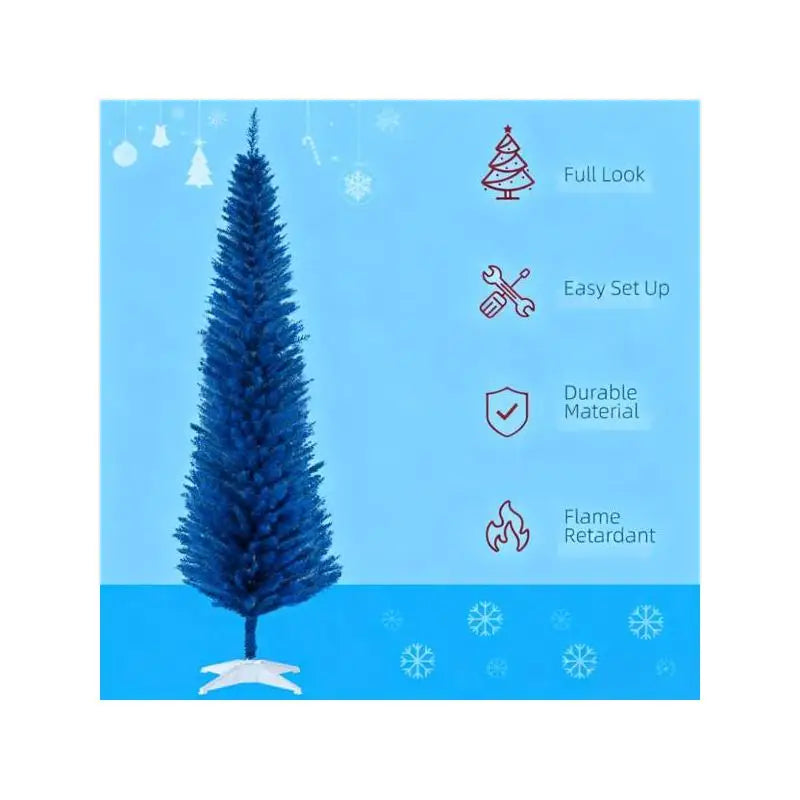 Decorated Christmas Tree with Realistic Branch Tips and Plastic Stand