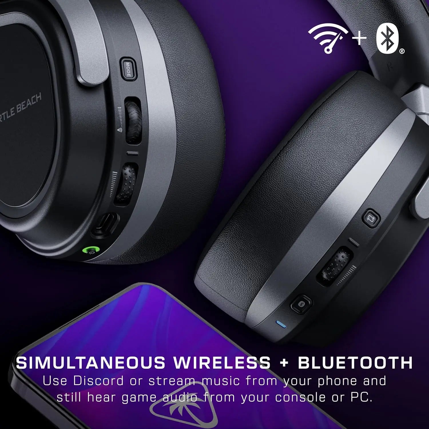 Wireless Gaming Headset for PS5, PS4, PC, Mobile – 60mm Drivers, AI Noise-Cancelling Mic, Bluetooth, 80-Hr Battery