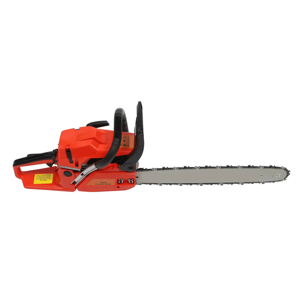 58CC 2-Stroke 20” Chainsaw, Portable Gas Powered Chain saws, Handed Petrol Woodcutting Saw Gasoline Chain Saw for Cutting Tree W