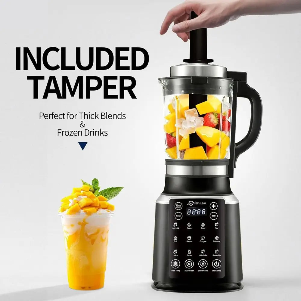 59oz Glass Blender with Tamper, 1500W High Speed, Adjustable Speeds, 14 Presets, Auto Clean Blender